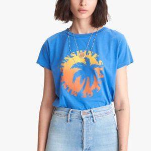 NWT Mother Denim Women's Cotton Graphic Sunshine State of Mind T-Shirt Size Smal